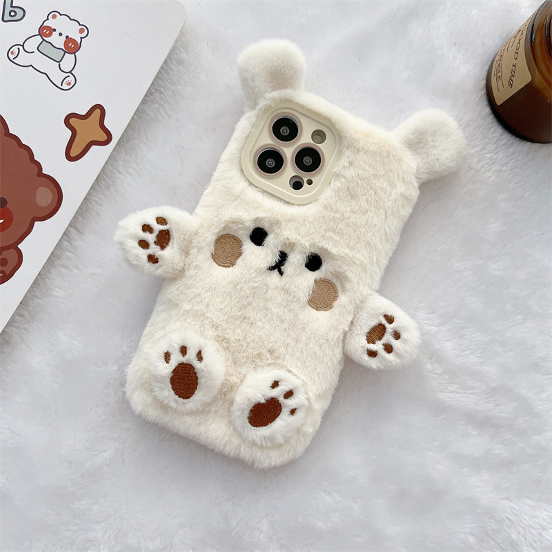 Korean 3D Cartoon Bear Fluffy  - Usb Charger ulasan dan harga