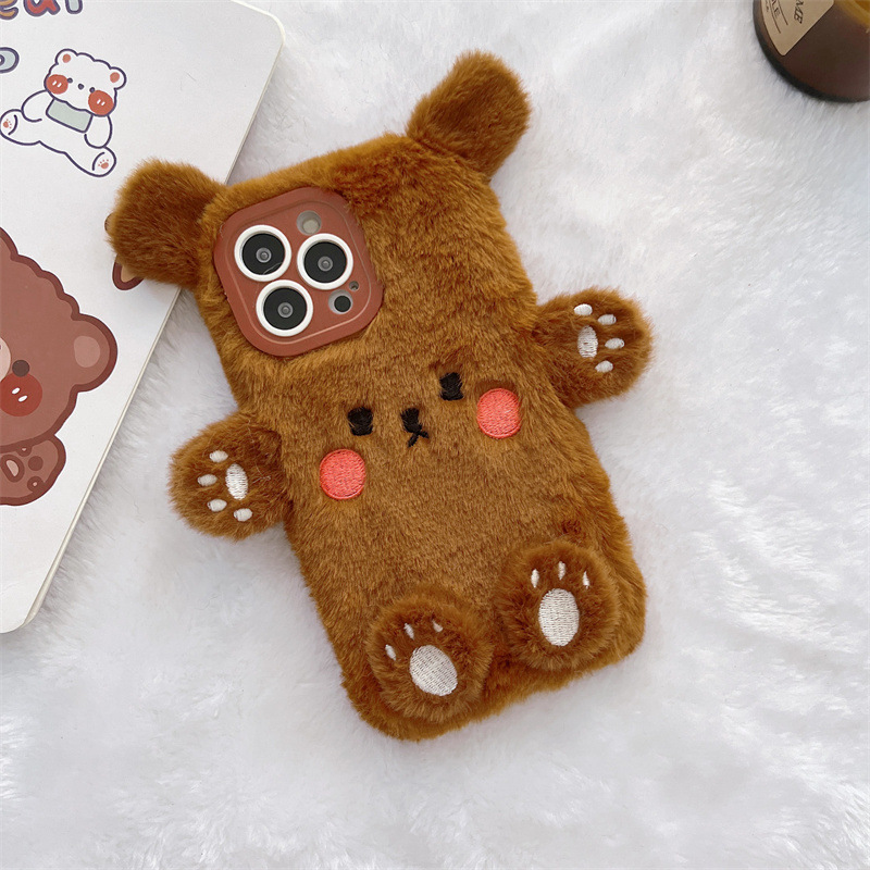 Korean 3D Cartoon Bear Fluffy  - Usb Charger ulasan dan harga