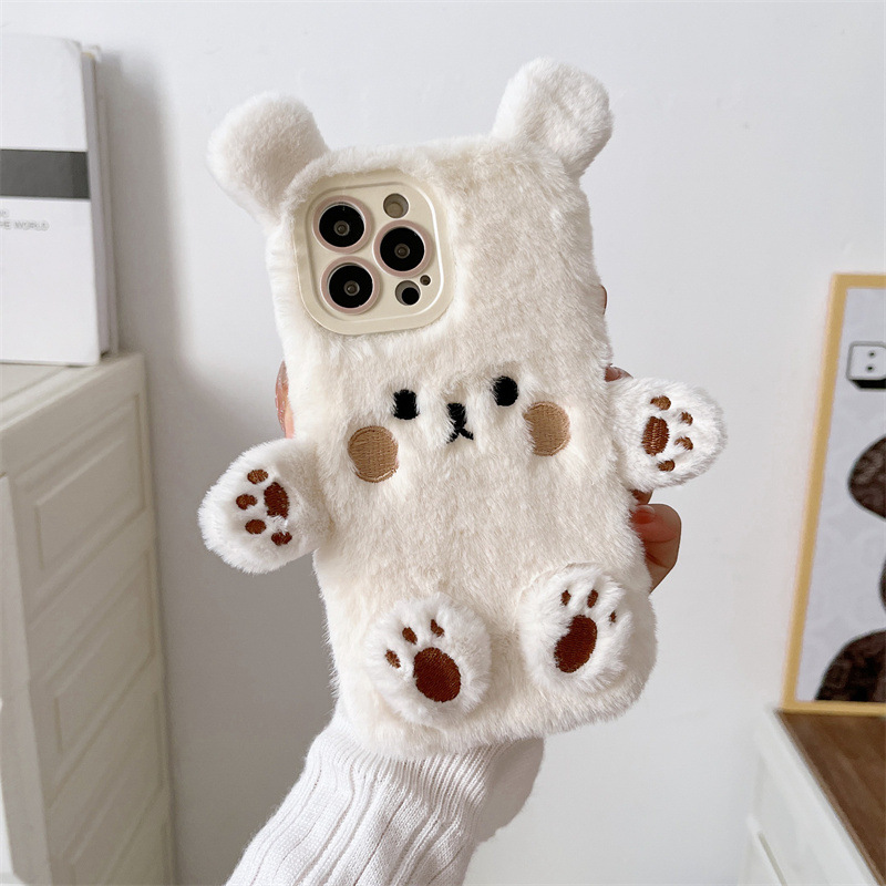 Korean 3D Cartoon Bear Fluffy  - Usb Charger ulasan dan harga