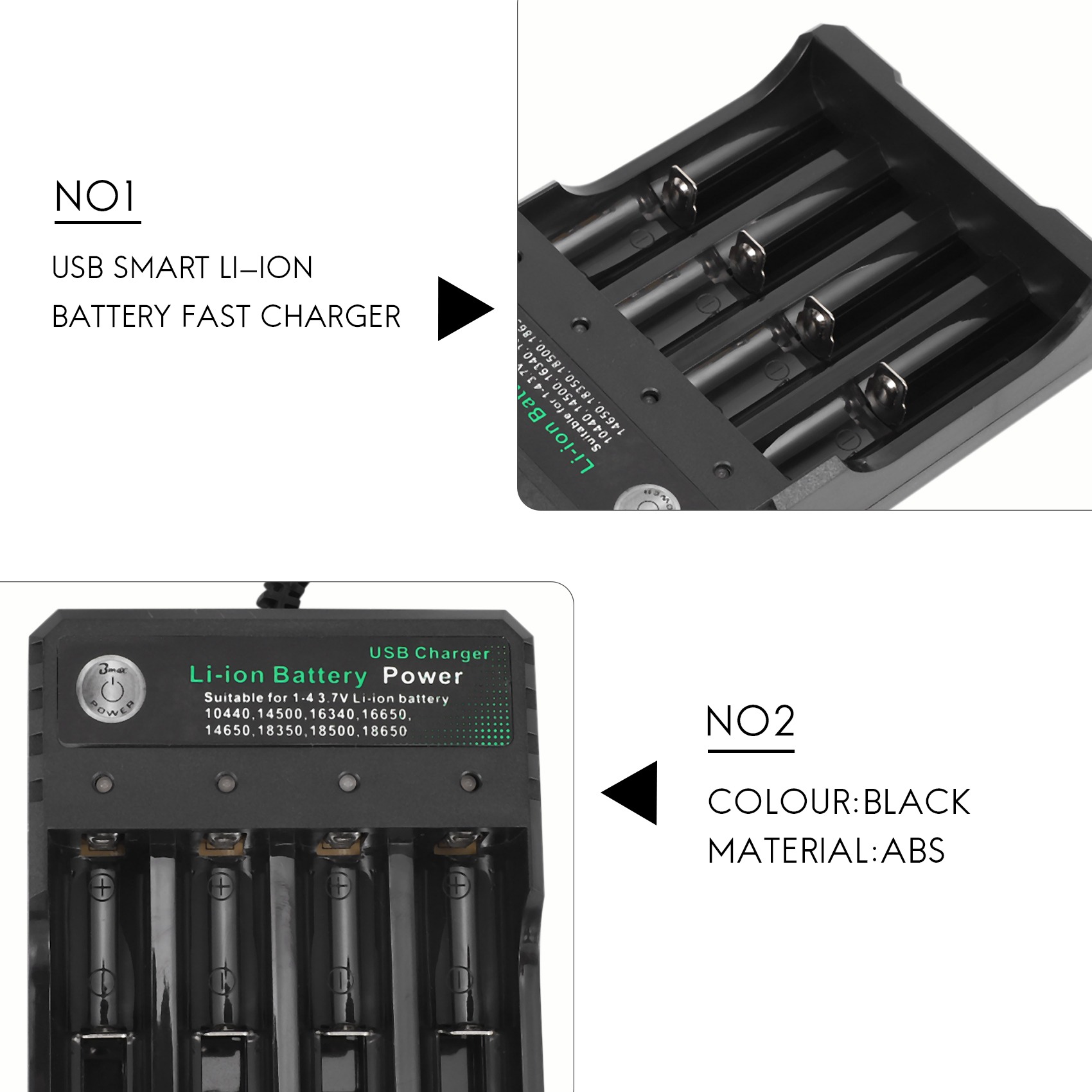 Compatible 18650 Lithium Batte - Usb Charger ulasan dan harga