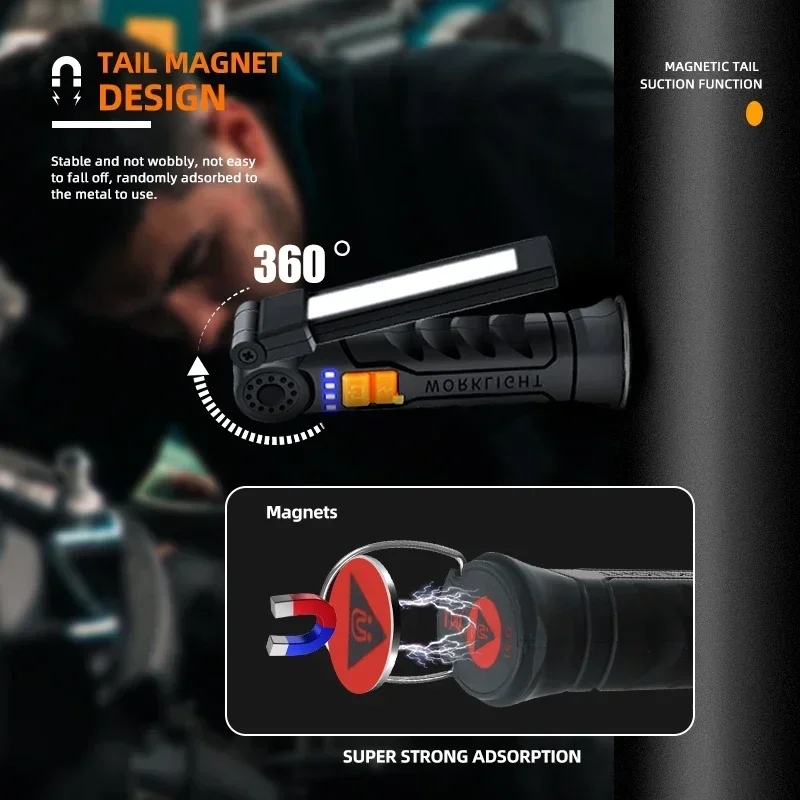Portable COB LED Flashlight US - Power Bank ulasan dan harga