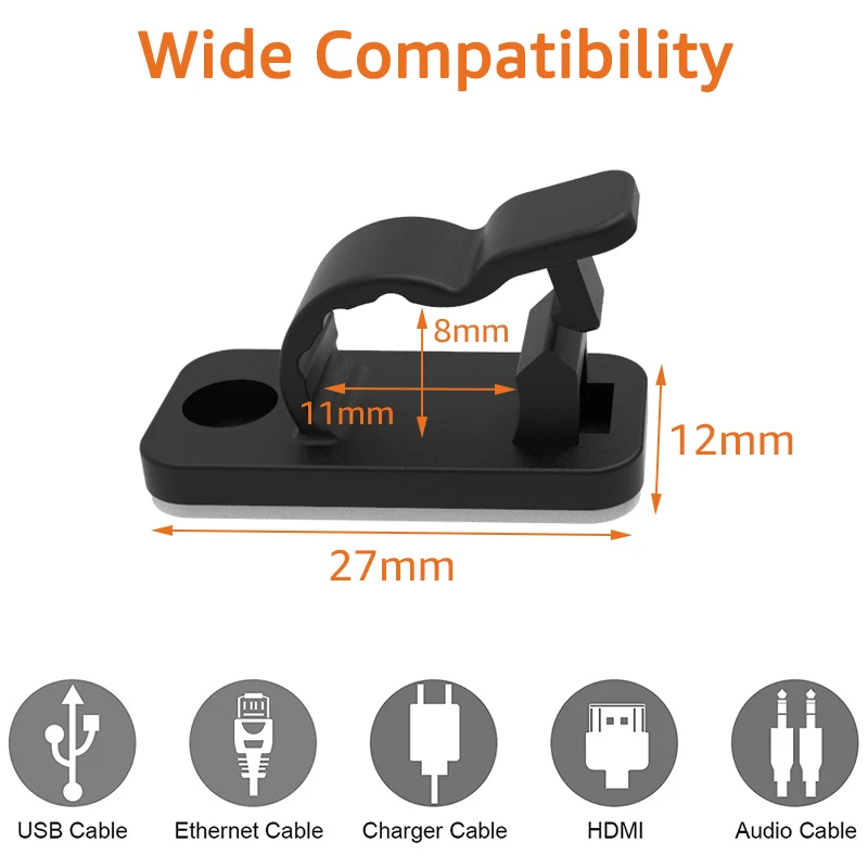 10/50PCS Cable Organizer Clips - Cable Organizer ulasan dan harga