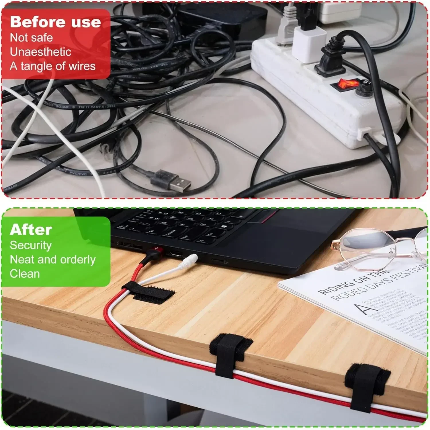 New Reusable Cable Ties Velcro - Cable Organizer ulasan dan harga